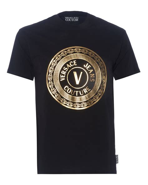 versace jeans couture t shirt black|versace jeans couture shirt men.